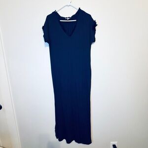 Cato Black V-Neck Short Sleeve Maxi